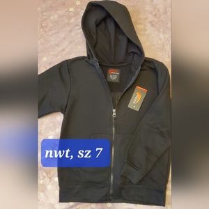 NWT kids black Zipper hoodie